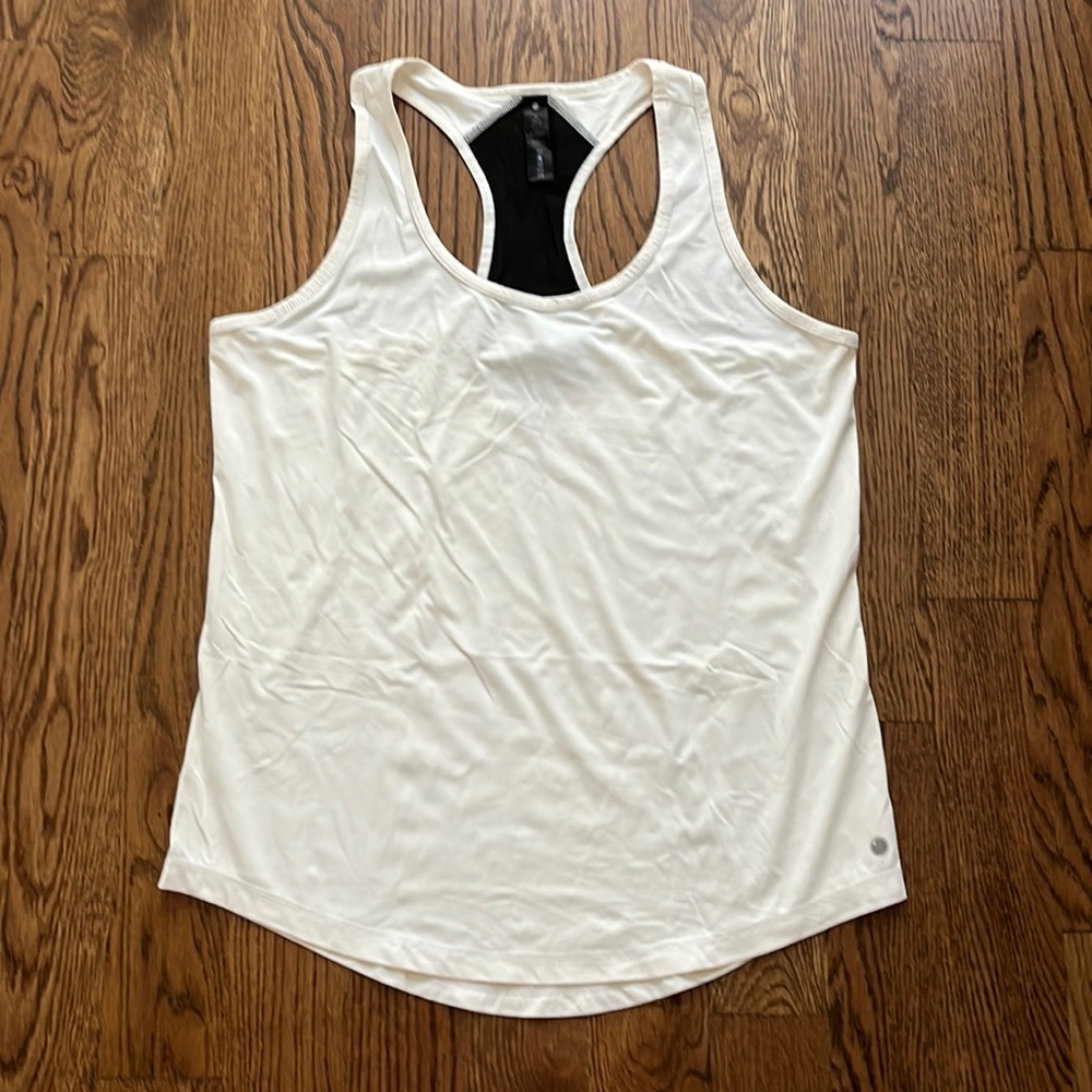 Ivory racer back tank top